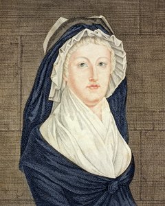 Marie Antoinetta (1755-93) na Concierge, podle obrazu Alexandra Kucharského (1741-1819) - Portrét královny Marie Antoinetty (1755-1793) na Concierge rytina podle obrazu Alexandra Kucharského (1741-1819)