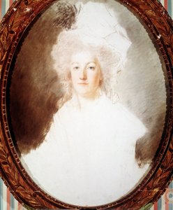 Portrét Marie Antoinetty (1755-1793), rakouské arcivévodkyně a francouzské královny - nedokončená kresba Kucharského, Muzeum Versailles
