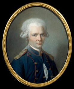 Portrét francouzského spisovatele Pierra Choderlose de Laclose (1741-1803) Pastelový obraz připisovaný Aleksanderu Kucharskému (1741-1819). Slunce 18. století. 0,55x0,45 m Amiens, musee de l