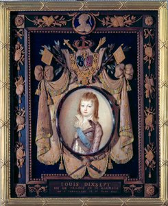 Portrét delfína Ludvíka XVII (1785-1795). Miniaturní malba na slonovině od Alexandra Kucharského (1741-1819)