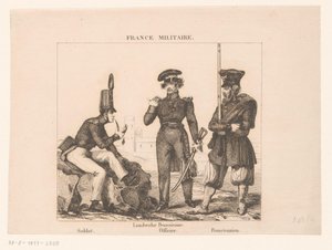 Tři francouzští vojáci France Military (název série) od Alexandre Lacauchie