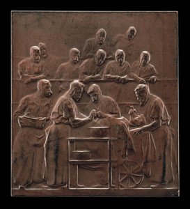 Monod předvádějící postup na operačním sále [reverzní], c. 1906.