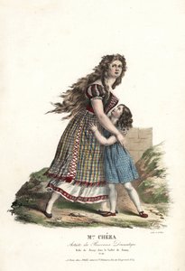 Baletka slečna Marie Cheza jako Jenny v baletní pantomimě Jenny od Jeana-Louise Aumera, Panorama Dramatique