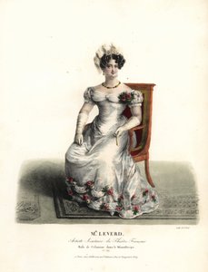 Tanečnice a herečka slečna Emilie Leverd jako Celimene v Le Misanthrop od Moliere, Theater Français od Alexandre Marie Colin