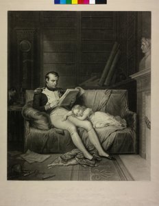 Francouzský císař Napoleon I. Bonaparte (mezzotinta) od Alexandre Vincent Sixdeniers
