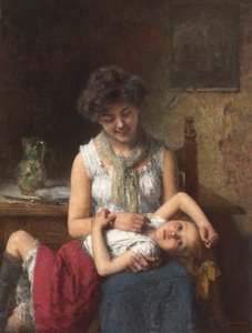 Náladová dívka, kolem roku 1900