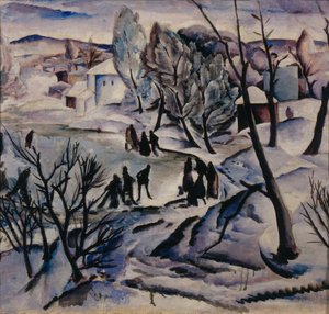 Zima. Zamrzlý rybník, 1923-1924 od Alexei Ilyich Kravchenko