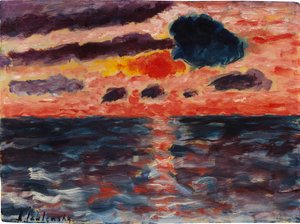 Západ slunce, Borkum, 1928.