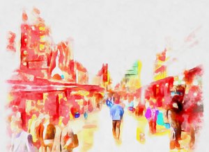 Sity walk,2020,(mixed media)