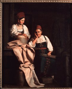 Tkalci - Obraz Alexeje Vasiljeviče Tyranova (1808-1859), olej na plátně, ruské umění 19. století - Státní Treťjakovská galerie, Moskva