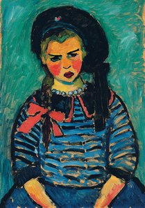 Dívka s červenou mašlí; Dívka s červenou stuhou, 1911 od Alexej von Jawlensky
