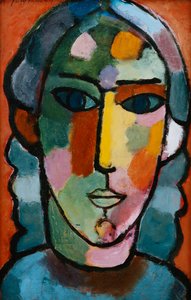 Hlava dívky; Madchenkopf, c. 1915-16 od Alexej von Jawlensky