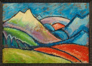 Krajina Oberstdorf (malba na plátně) od Alexej von Jawlensky