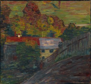 Krajina s červenou střechou, Wasserburg, c. 1906 od Alexej von Jawlensky