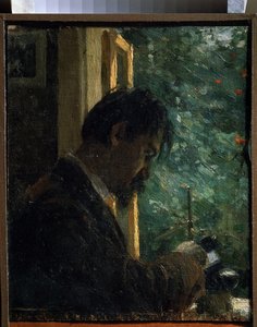 ""Rytec Vasilij Mate (Mathe) (1856-1917) při práci"" Obraz Alexeje von Javlenského (Alexi von Jawlensky, Alexej von Javlenski) (1864-1941) 1892 Státní ruské muzeum Petrohrad od Alexej von Jawlensky