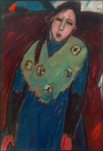 Dívka se zelenou štólou od Alexej von Jawlensky