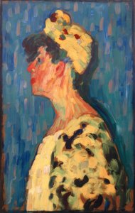 Marianne von Werefkin z profilu od Alexej von Jawlensky