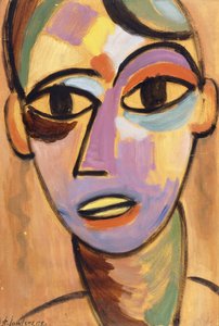 Mystic Head: Jungling Ic.1917 od Alexej von Jawlensky
