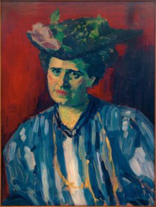 Portrét Hedviky Kubinové od Alexej von Jawlensky