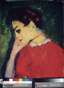 Obraz "Portrét ženy" od Alexeje von Javlenského (Alexi von Jawlensky, Alexej von Javlenski) (1864-1941) 1909 Státní muzeum umění Uzbekistánu, Taškent od Alexej von Jawlensky