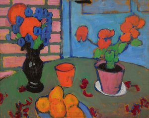 Zátiší s květinami a pomeranči od Alexej von Jawlensky