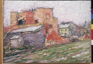 "Pohled do ulice"" Obraz Alexeje von Javlenského (Alexej von Jawlensky) (1864-1941) 1905 Regionální muzeum umění M. Vrubela, Omsk od Alexej von Jawlensky