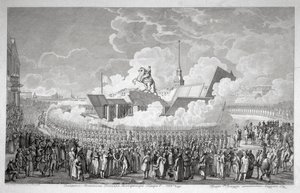Otevření jezdecké sochy Petra Velikého na Senátním náměstí Petrohrad v roce 1782, počátek 1. od Alexey Kupriyanovich Melnikov