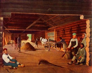 Flailing the Grain, c1821, 1965.