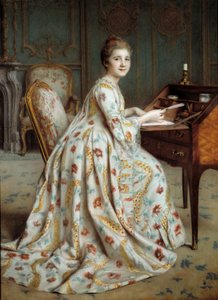 Portrét markýzy Dubois Mouchet Malba Alexise Axilette (1860-1931) Angers z 19. století, Muzeum výtvarných umění od Alexis Axilette