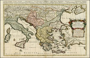 Mapa Turecké říše v Evropě z roku 1692, Hubert Jaillot