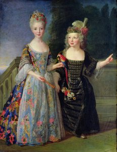 Catherine-Eleonore de Bethisy (1707-67) a její bratr Eugene-Eleanore (1709-81) (olej na plátně)