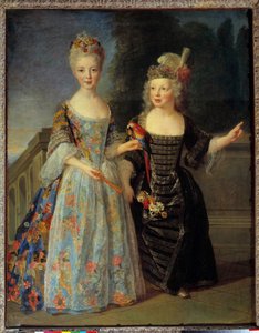 Portrét Catherine Eleonore Eugenie de Bethisy (1707-1767), budoucí princezny z Montaubanu a jejího bratra Eugena Eleonore (1709-1781), budoucího markýze z Mezieres, mezi 1713 a 1715. Obraz Alexise Simona Belle (1674-1734)