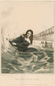 Drzá vlna (kolorovaná rytina) od Alfred (after) Crowquill