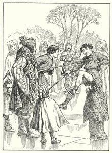 Merrie England: Učedníci při sklápění ledu (litografie)