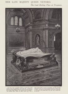 Místo posledního odpočinku královny Viktorie ve Frogmore (litho)