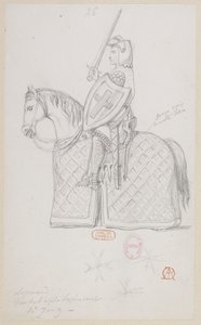 Halévy - Kouzelník - kostýmní modely Alfreda Alberta - 26 (šachová hra, křesťanský jezdec) od Alfred Albert