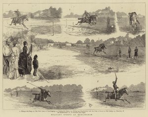 Vojenské sporty v Hurlinghamu (rytina) od Alfred Chantrey Corbould