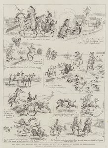 Red Shirt a Broncho Bill jsou pozváni na lov Master of Hounds v Hertfordshire od Alfred Chantrey Corbould
