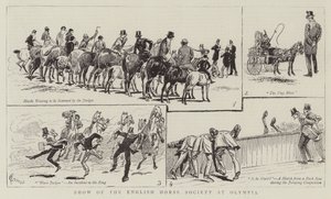 Výstava Anglické jezdecké společnosti v Olympii od Alfred Chantrey Corbould