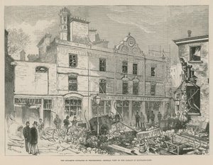 Dynamit pobouří ve Westminsteru; Celkový pohled na škody ve Scotland Yardu od Alfred Chantrey Corbould