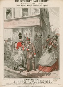 Hudební skóre pro The Saturday Half Holiday, slova a hudba Joseph R W Harding od Alfred Concanen