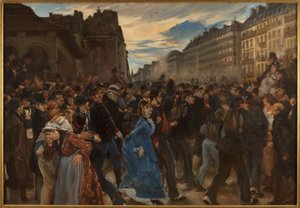 Le départ des mobiles, en juillet 1870, ca. 1879 (olej na plátně) od Alfred Dehodencq