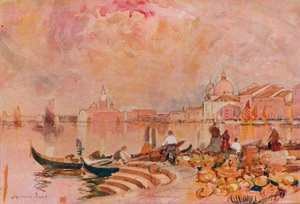 Večerní záře, Benátky, c1895 od Alfred East