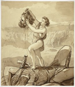 David a Goliáš od Alfred-Edward Chalon