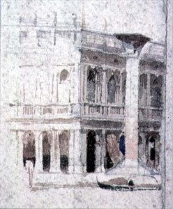 Budova v Benátkách, poblíž svatého Marka, 19. století od Alfred Emile Stevens