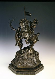 Svatý Jiří a drak, Vítězství v čele (bronz)