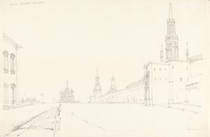 Moskva, 1827 (grafit na papíře) od Alfred Gomersal Vickers