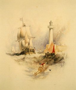 Ramsgate Harbour (akvarel) od Alfred Gomersal Vickers