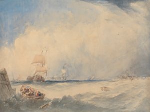 Lodní scéna v přístavu Dunkerque od Alfred Gomersal Vickers