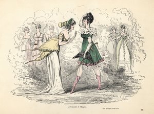 Karikatura kostýmů konzulátu a prvního císařství, Francie od Alfred Grevin